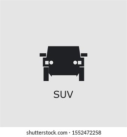 Professional vector suv icon. Suv symbol that can be used for any platform and purpose. High quality suv illustration.