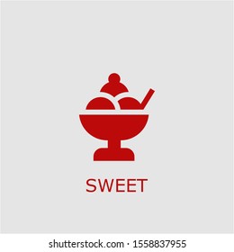 Professional vector sweet icon. Sweet symbol that can be used for any platform and purpose. High quality sweet illustration.