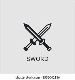 Professional vector sword icon. Sword symbol that can be used for any platform and purpose. High quality sword illustration.