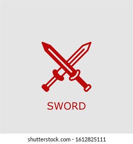 Professional vector sword icon. Sword symbol that can be used for any platform and purpose. High quality sword illustration.