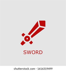 Professional vector sword icon. Sword symbol that can be used for any platform and purpose. High quality sword illustration.