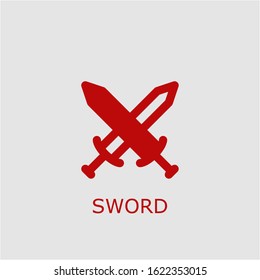 Professional vector sword icon. Sword symbol that can be used for any platform and purpose. High quality sword illustration.