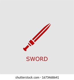 Icono de espada vector profesional. Símbolo de espada que se puede utilizar para cualquier plataforma y propósito. Ilustración de espada de alta calidad.