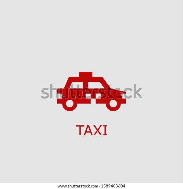 Professional\
vector taxi icon. Taxi symbol that can be used for any platform and\
purpose. High quality taxi\
illustration.