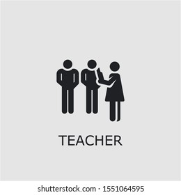 Professional vector teacher icon. Teacher symbol that can be used for any platform and purpose. High quality teacher illustration.