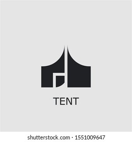 Professional vector tent icon. Tent symbol that can be used for any platform and purpose. High quality tent illustration.