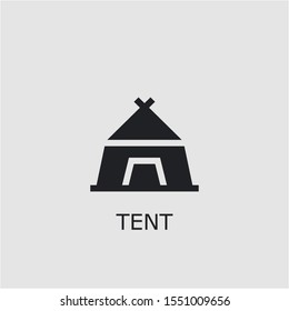 Professional vector tent icon. Tent symbol that can be used for any platform and purpose. High quality tent illustration.