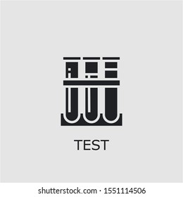 Professional vector test icon. Test symbol that can be used for any platform and purpose. High quality test illustration.