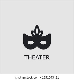 Professional vector theater icon. Theater symbol that can be used for any platform and purpose. High quality theater illustration.