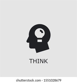 Professional vector think icon. Think symbol that can be used for any platform and purpose. High quality think illustration.