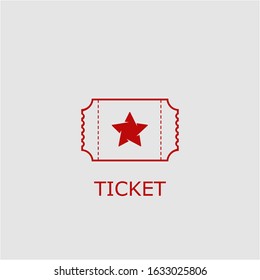 Professional vector ticket icon. Ticket symbol that can be used for any platform and purpose. High quality ticket illustration.