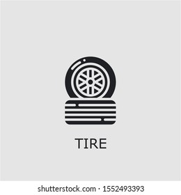 Professional vector tire icon. Tire symbol that can be used for any platform and purpose. High quality tire illustration.