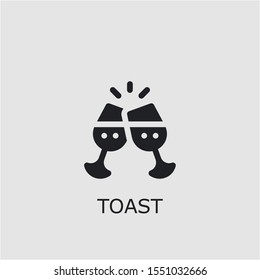 Professional vector toast icon. Toast symbol that can be used for any platform and purpose. High quality toast illustration.