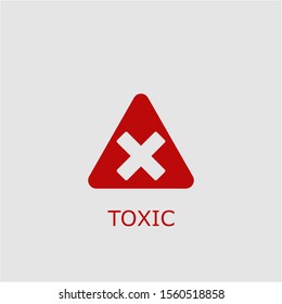 Professional vector toxic icon. Toxic symbol that can be used for any platform and purpose. High quality toxic illustration.