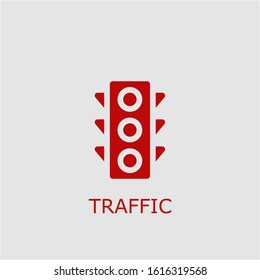 Professional vector traffic icon. Traffic symbol that can be used for any platform and purpose. High quality traffic illustration.