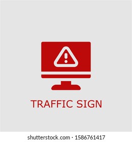 Professional vector traffic sign icon. Traffic sign symbol that can be used for any platform and purpose. High quality traffic sign illustration.
