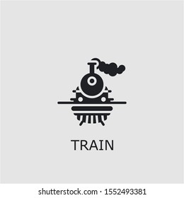 Professional vector train icon. Train symbol that can be used for any platform and purpose. High quality train illustration.