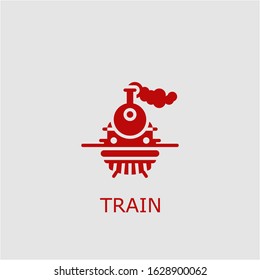 Professional vector train icon. Train symbol that can be used for any platform and purpose. High quality train illustration.