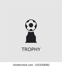 Professional vector trophy icon. Trophy symbol that can be used for any platform and purpose. High quality trophy illustration.