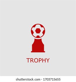 Professional vector trophy icon. Trophy symbol that can be used for any platform and purpose. High quality trophy illustration.