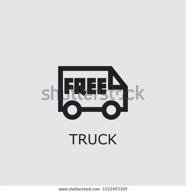 Professional vector truck icon. Truck\
symbol that can be used for any platform and purpose. High quality\
truck\
illustration.