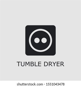 Professional vector tumble dryer icon. Tumble dryer symbol that can be used for any platform and purpose. High quality tumble dryer illustration.