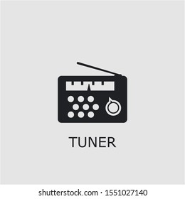 Professional vector tuner icon. Tuner symbol that can be used for any platform and purpose. High quality tuner illustration.