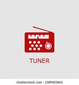 Professional vector tuner icon. Tuner symbol that can be used for any platform and purpose. High quality tuner illustration.