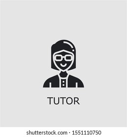 Professional vector tutor icon. Tutor symbol that can be used for any platform and purpose. High quality tutor illustration.