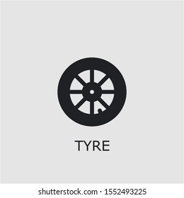 Professional vector tyre icon. Tyre symbol that can be used for any platform and purpose. High quality tyre illustration.