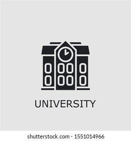 Professional vector university icon. University symbol that can be used for any platform and purpose. High quality university illustration.
