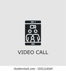 Professional vector video call icon. Video call symbol that can be used for any platform and purpose. High quality video call illustration.