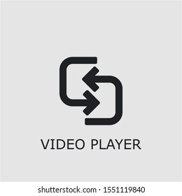 Professional vector video player icon. Video player symbol that can be used for any platform and purpose. High quality video player illustration.