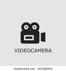 Professional vector videocamera icon. Videocamera symbol that can be used for any platform and purpose. High quality videocamera illustration.