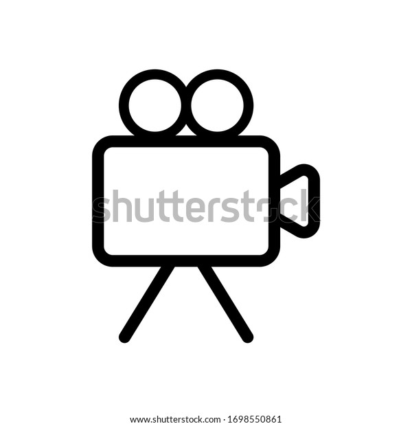 Professional vector videocamera icon.\
Videocamera symbol that can be used for any platform and purpose.\
High quality videocamera\
illustration.
