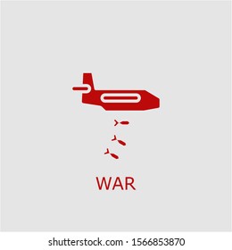 Professional vector war icon. War symbol that can be used for any platform and purpose. High quality war illustration.