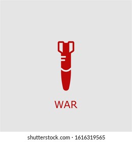 Professional vector war icon. War symbol that can be used for any platform and purpose. High quality war illustration.