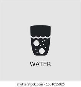 Professional vector water icon. Water symbol that can be used for any platform and purpose. High quality water illustration.