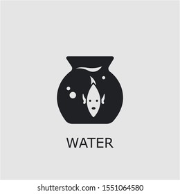 Professional vector water icon. Water symbol that can be used for any platform and purpose. High quality water illustration.