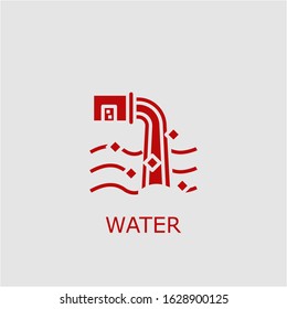 Professional vector water icon. Water symbol that can be used for any platform and purpose. High quality water illustration.