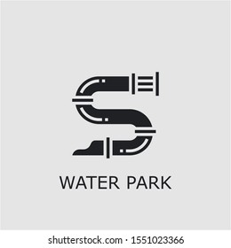 Professional vector water park icon. Water park symbol that can be used for any platform and purpose. High quality water park illustration.