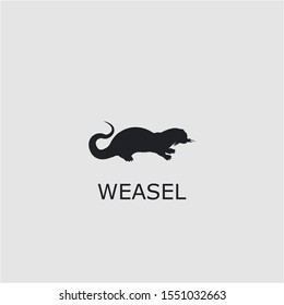 Professional vector weasel icon. Weasel symbol that can be used for any platform and purpose. High quality weasel illustration.