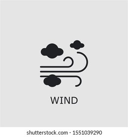 Professional vector wind icon. Wind symbol that can be used for any platform and purpose. High quality wind illustration.