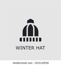 Professional vector winter hat icon. Winter hat symbol that can be used for any platform and purpose. High quality winter hat illustration.