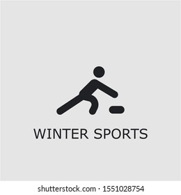 Professional vector winter sports icon. Winter sports symbol that can be used for any platform and purpose. High quality winter sports illustration.