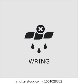 Professional vector wring icon. Wring symbol that can be used for any platform and purpose. High quality wring illustration.