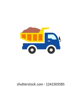 Professional vehicle icon: Dump truck coloring kids