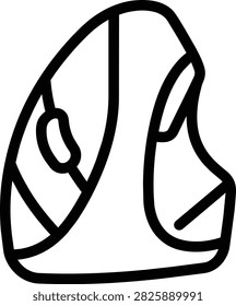 Professional vertical ergonomic mouse vector illustration. Modern computer peripheral design for wrist health, RSI prevention, and office productivity.