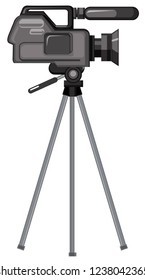 A professional video camera illustration