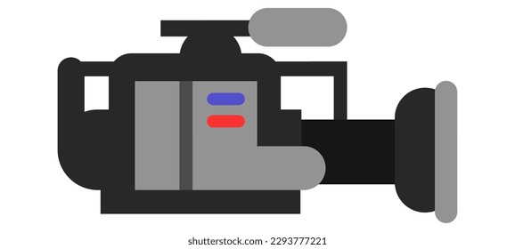 professional video camera with microphone